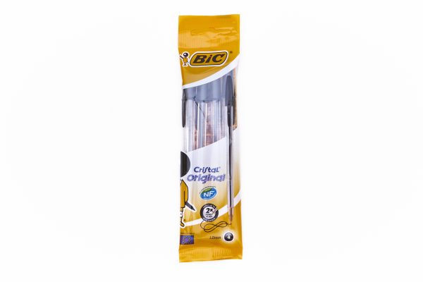 Bic Cristal Ballpen 4 Pack Black
