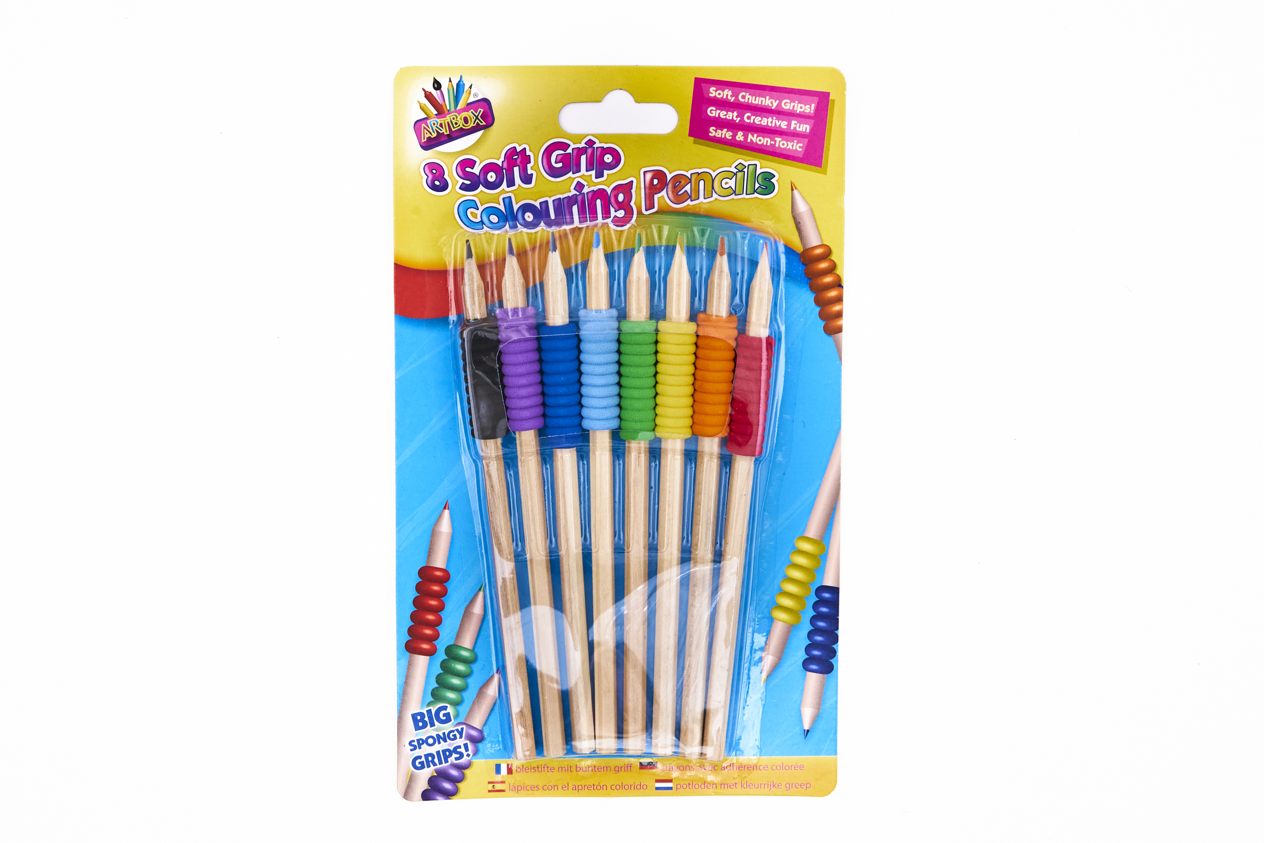 Artbox Pack of 8 Soft Grip Colouring Pencils 
