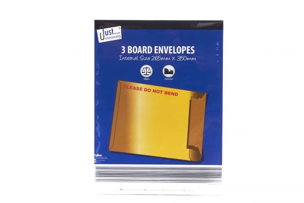 3 BOARD ENVELOPES 265 X  350MM