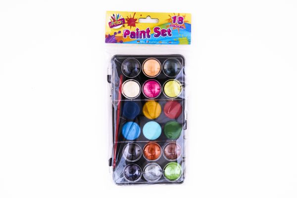 18 Colour Paint Box With Paint