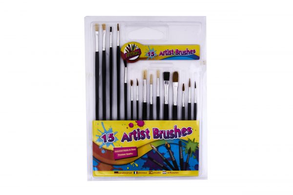 15 Piece Paint Brushes