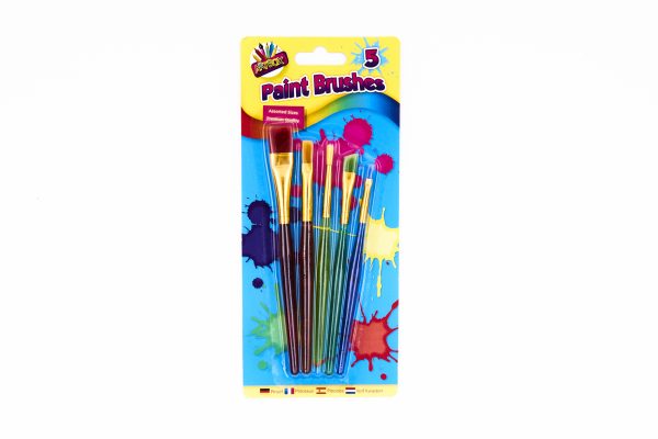 5 Assorted Paint Brushes