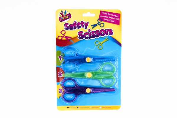 3 Novelty Cut Safety Safety Scissors