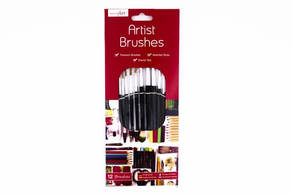 12 Natural Artist Brushes