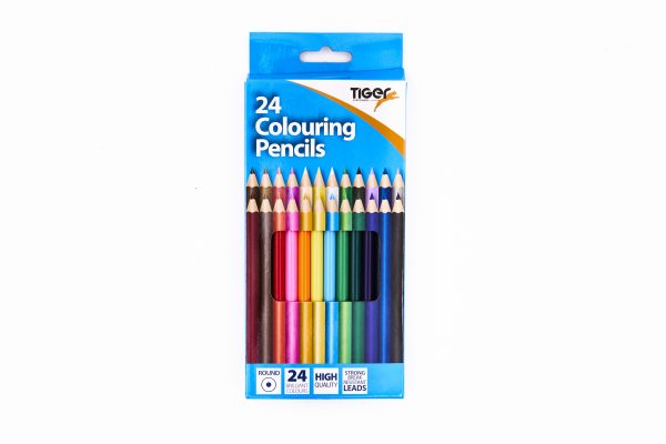 Tiger Stationery 24 Full Length Colouring Pencils