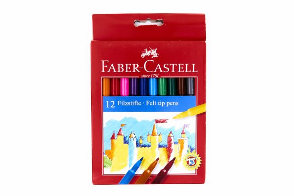 Faber-Castell Coloured Felt Tip Pens 12 Pack