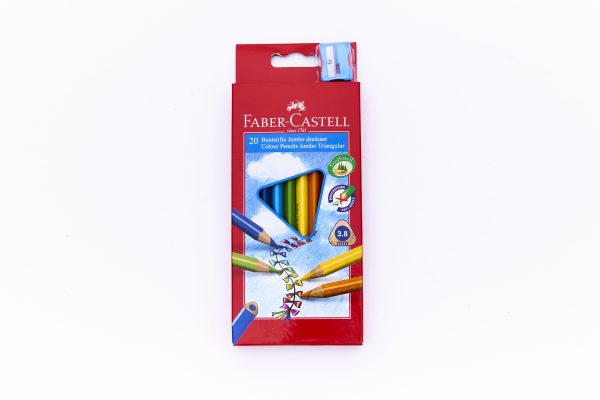 Faber Castell Junior Triangular Colour Pencils - Pack Of 20