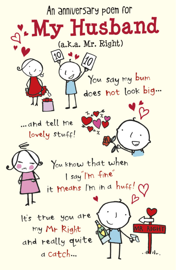 Husband Wedding Anniversary - Mr Right