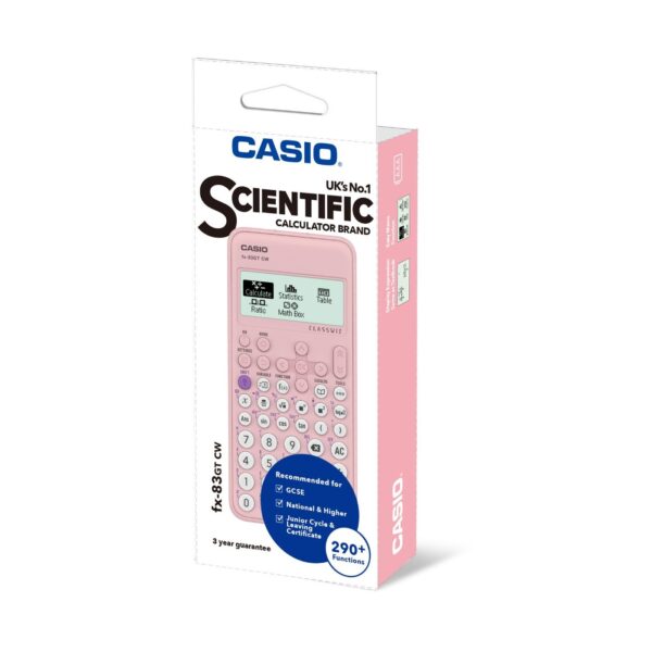Casio Scientific Calculator fx-83GT CW Pink - Image 2